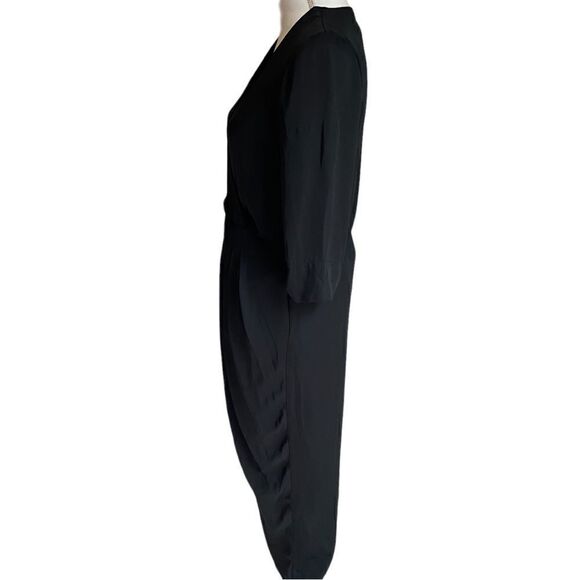 Amanda Uprichard Black Timeless Wrap Dress Size Small NWT - Picture 7 of 9
